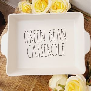 Rae Dunn GREEN BEAN Casserole Dish HTF